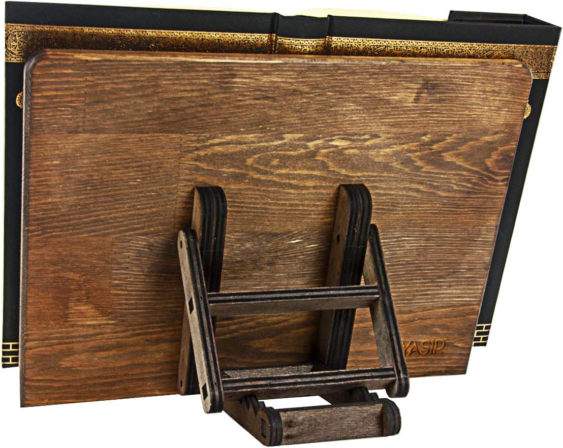 ihvan online, Vintage Wooden Book Holder Stand, Portable and Adjustable Cookbook Holder, Tablet Recipe Book Bible or