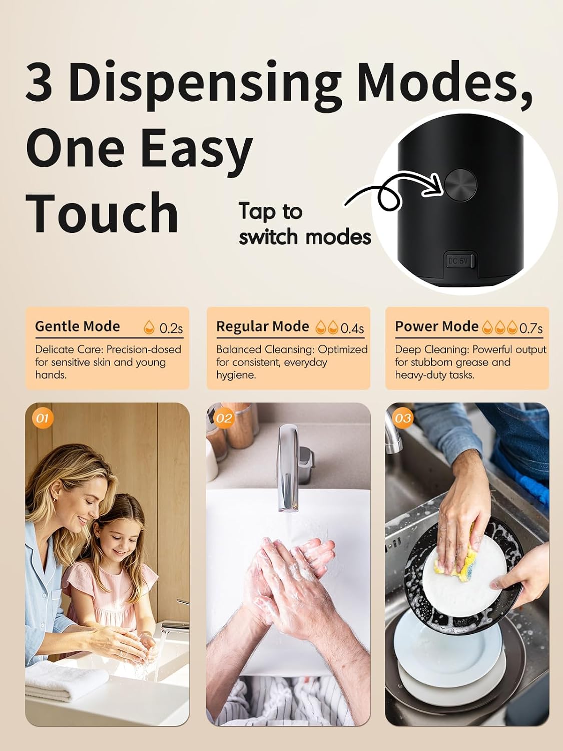 Automatic Liquid Soap Dispenser Touchless: Liquid Hand Soap Dispenser Stainless Steel - Free Touch Electric Soap