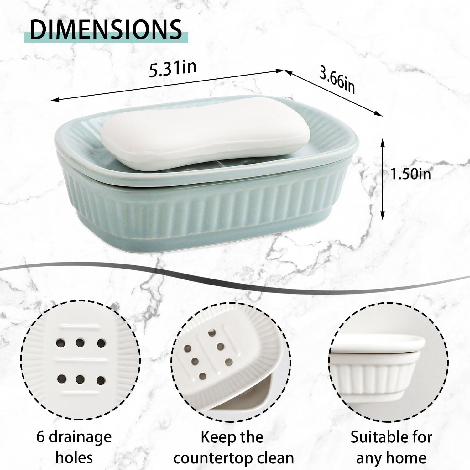 Ceramic Soap Holder / Green