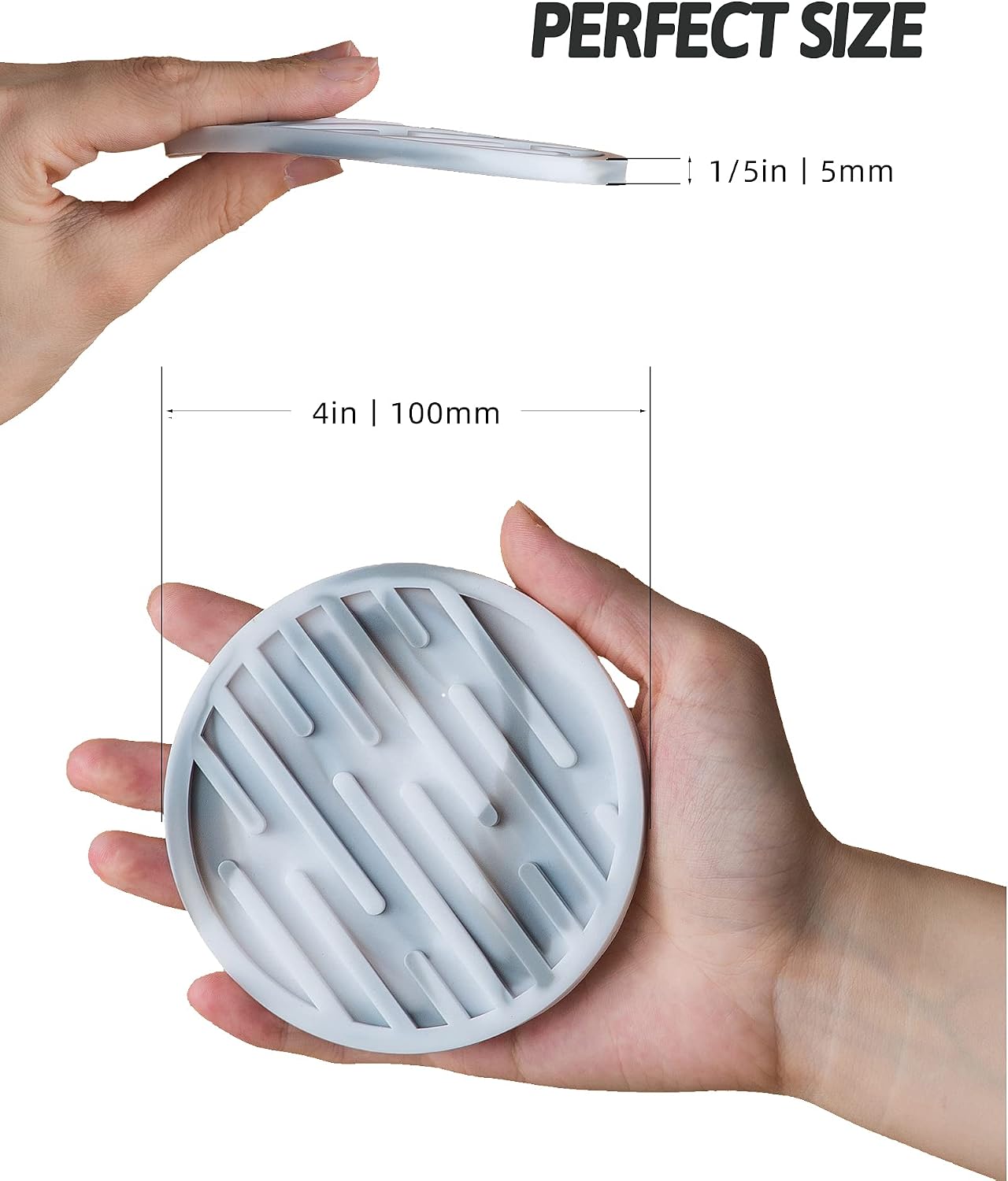Holder / Coasters for Drinks / Marble Pattern / 8 Packs / Set of 8