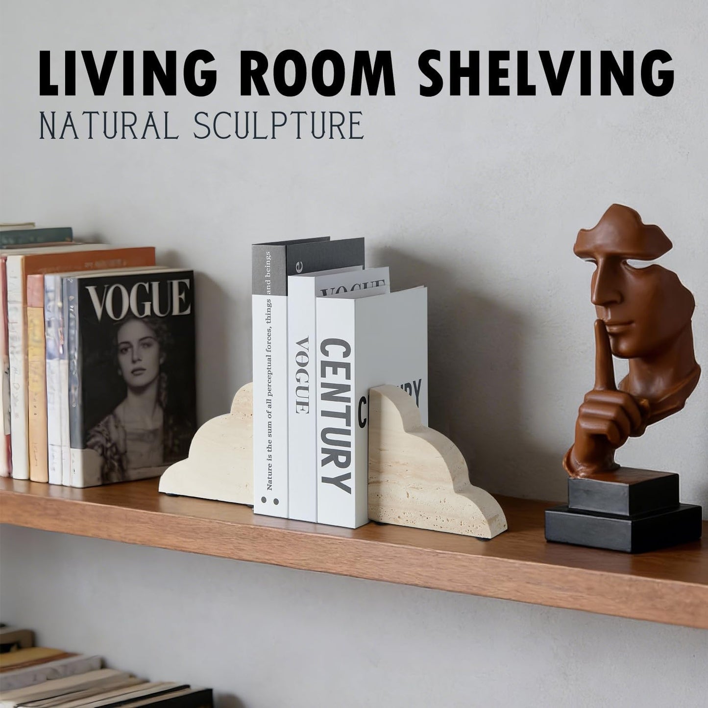 Solid Marble Bookends / Set of 2
