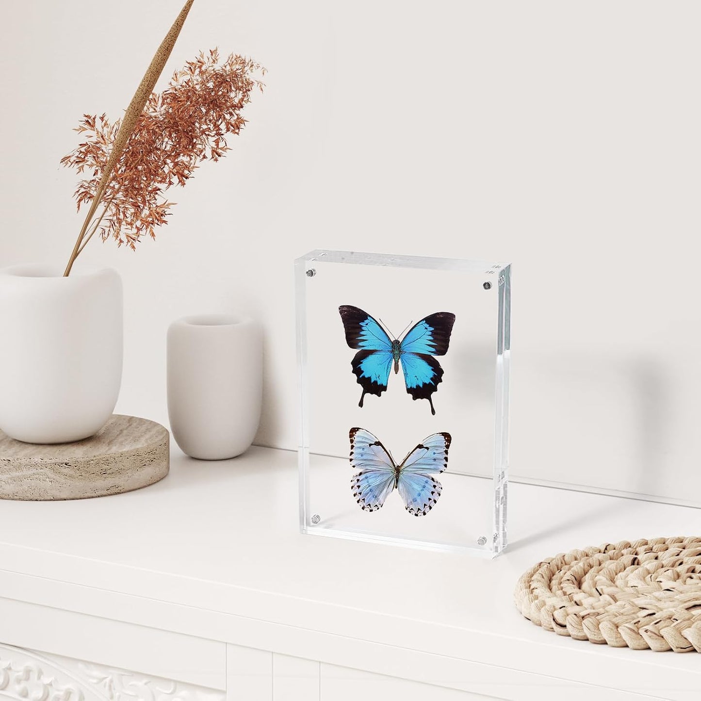 SYNTRIFIC Acrylic Frame 5x7, 5 x 7 Acrylic Picture Frame 6 PACK Clear Double Sided Magnetic Picture Frame, Free