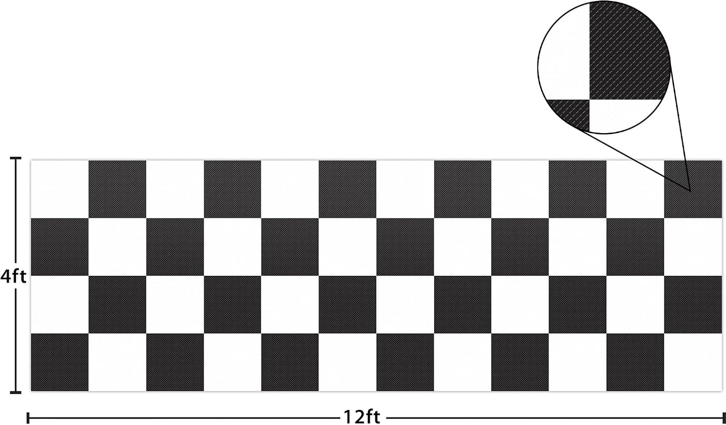 White Big Checkers Better Than Paper Bulletin Board Roll / Black