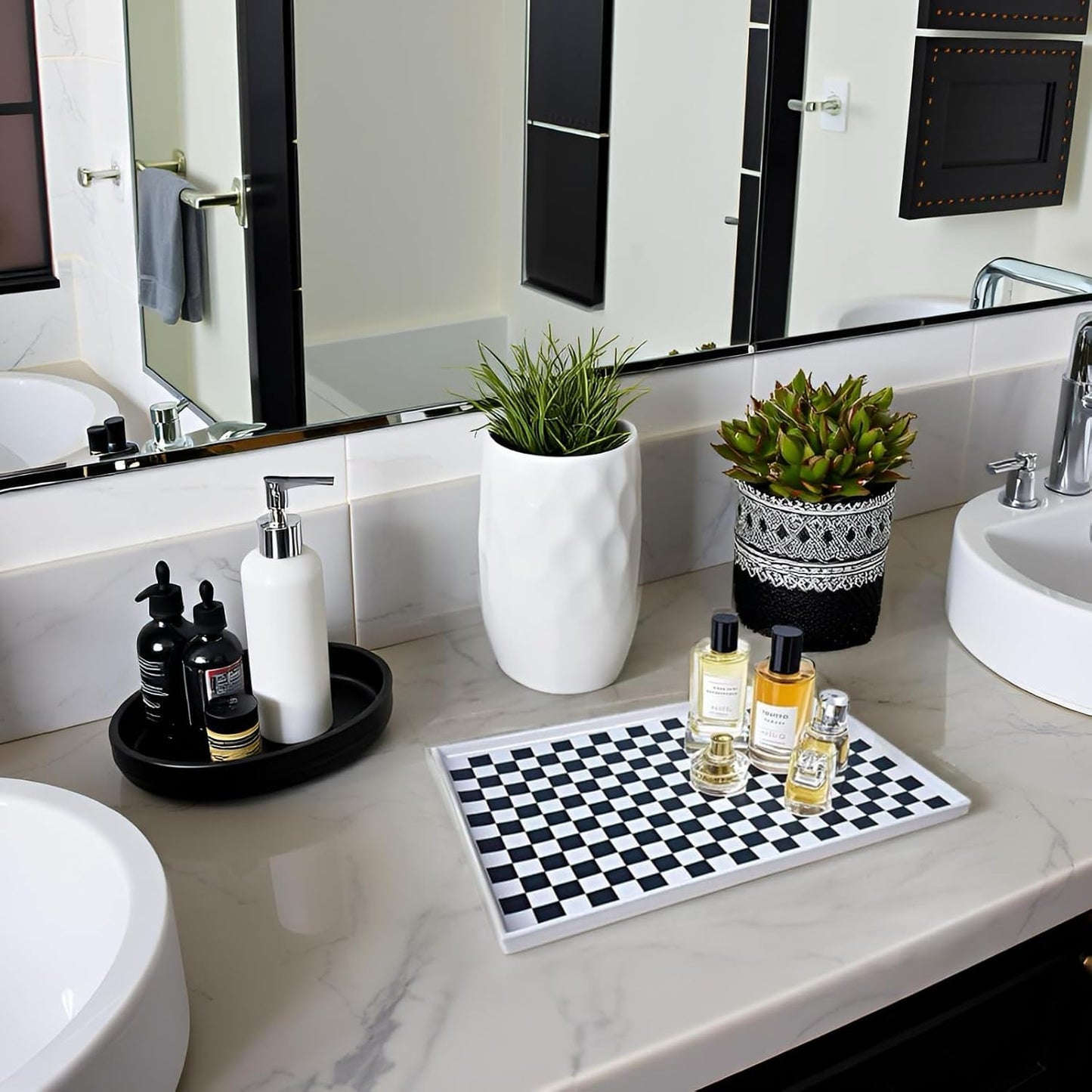 Ceramic Bathroom Tray for Countertop / 11 x 7
