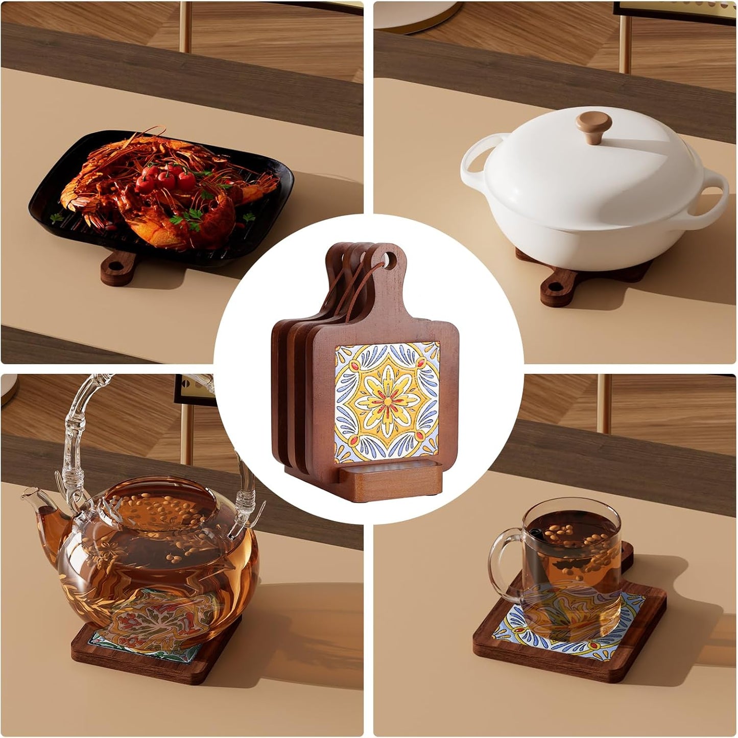 Stand / Base is Also a Cell Phone Holder / Set of 3