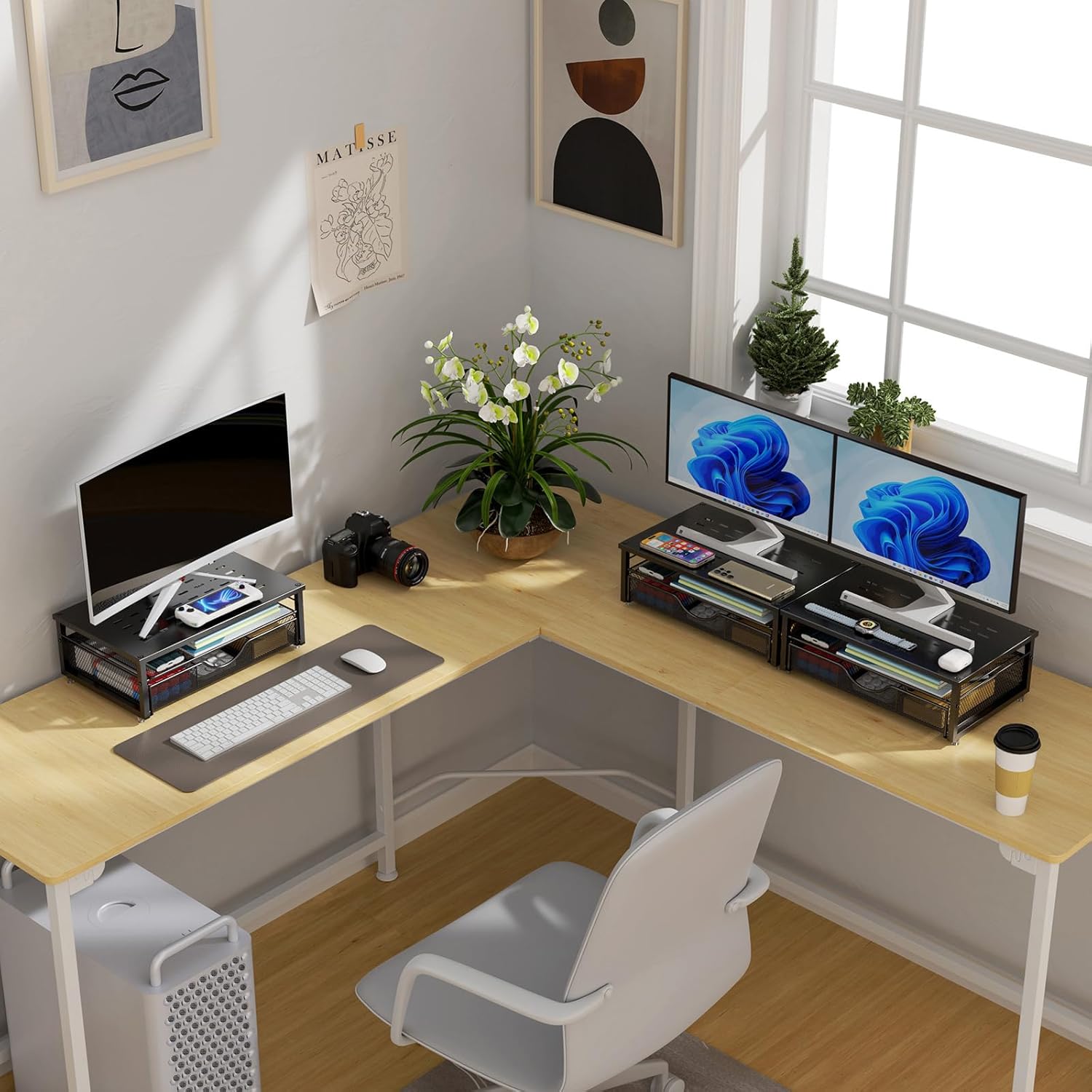 Computer Monitor Stand Riser / Black