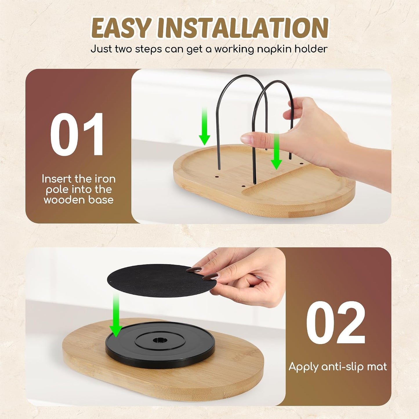 Rotating Napkin Holder / Bamboo