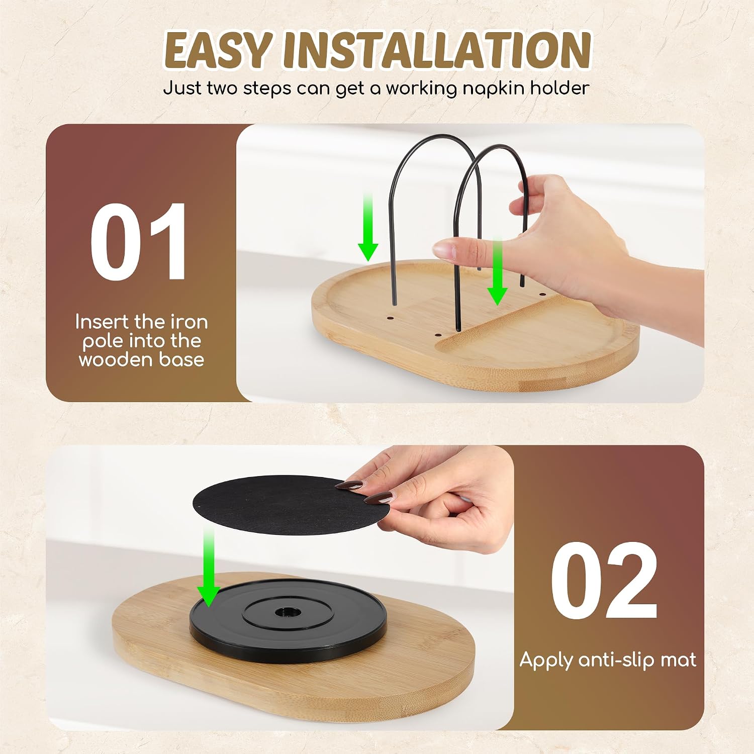 Rotating Napkin Holder / Bamboo
