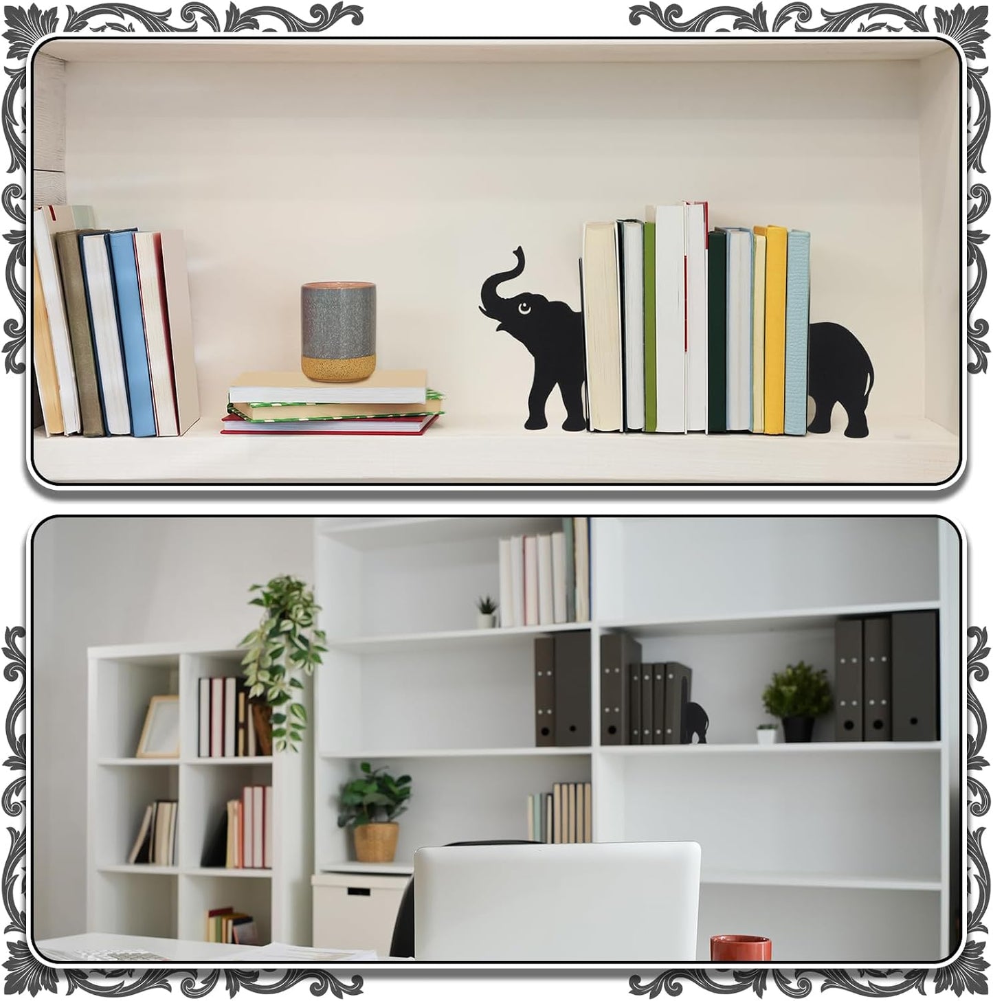 Metal Bookends Styles Book Ends / Elephant / Set of 2