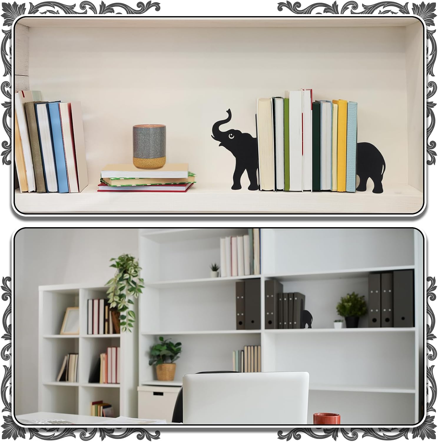 Metal Bookends Styles Book Ends / Elephant / Set of 2