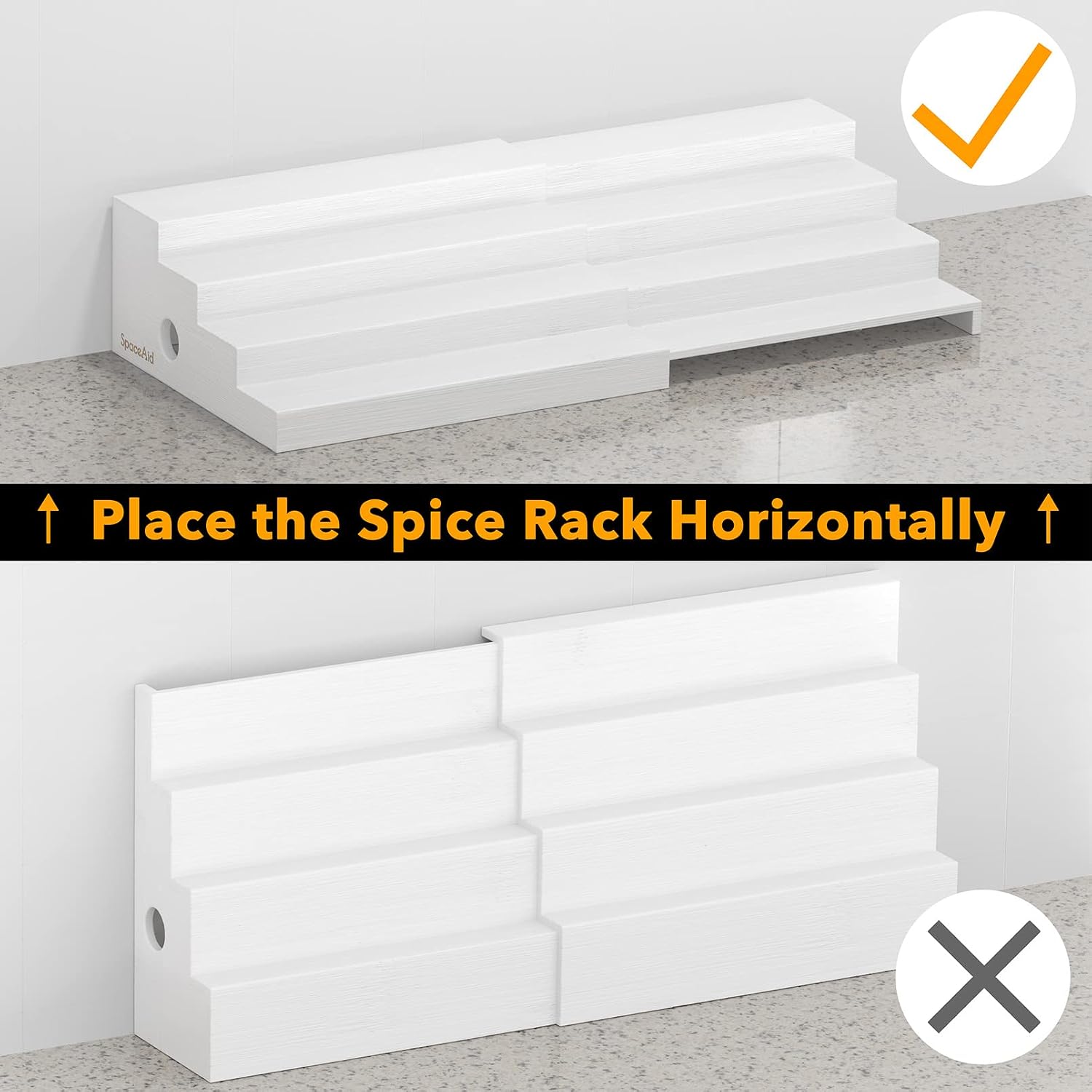 SpaceAid Bamboo Spice Rack Organizer for Cabinet, Kitchen Pantry Spices Storage Rack for Cabinets Organization, Home