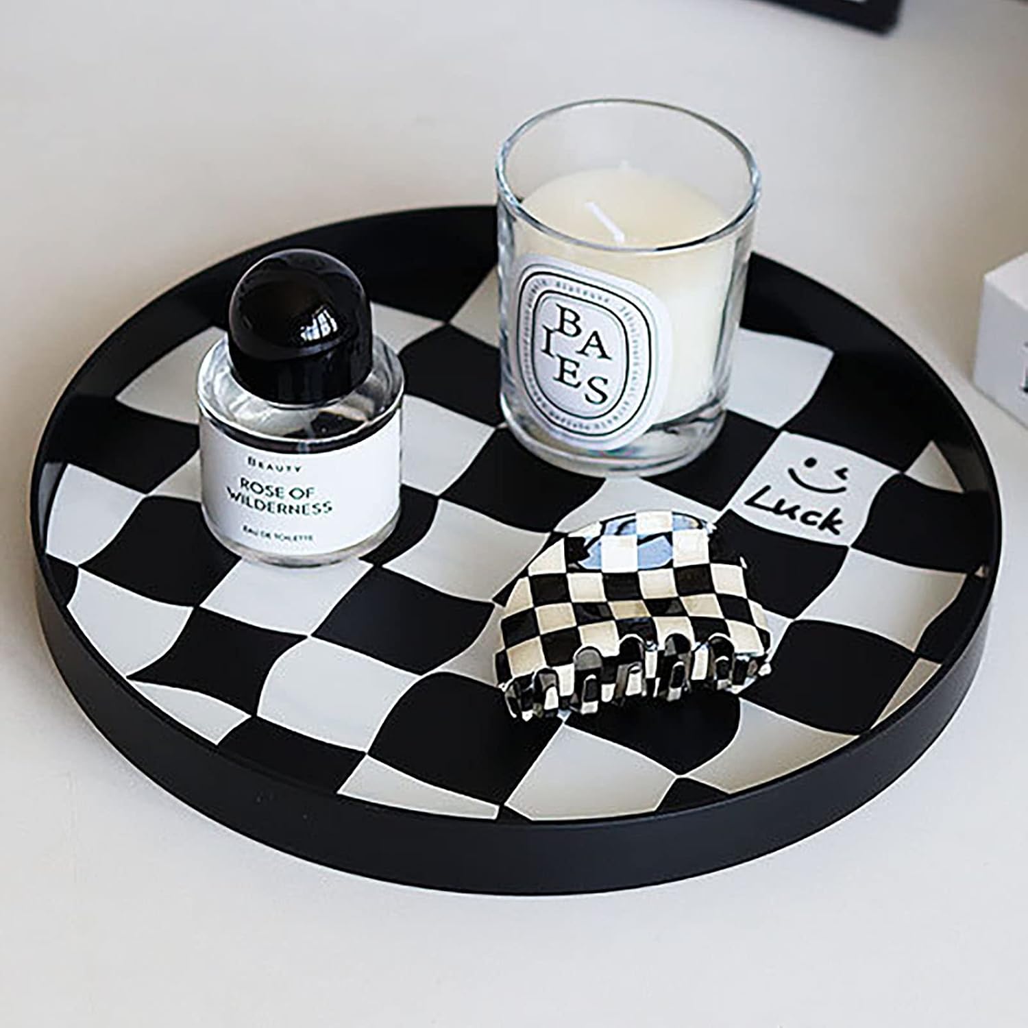 Round Storage Tray / Black L