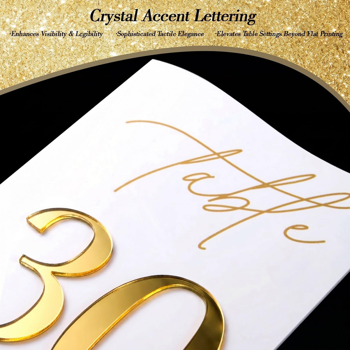 Modern White Acrylic Wedding Table Numbers 21-40 Set with 3D Raised Effect, Self-Standing Modern Table Signs for