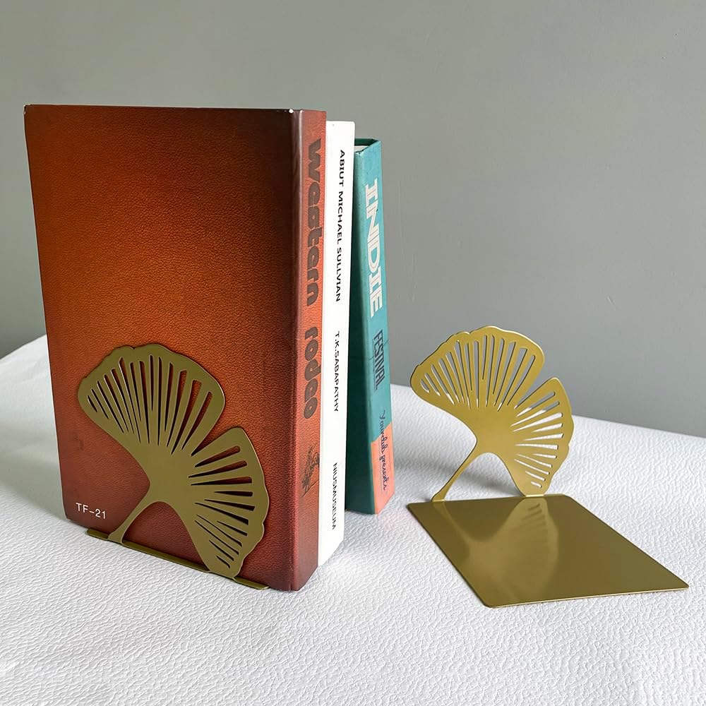 Ginkgo Leaf Metal Bookend / Big Ginkgo Leaf