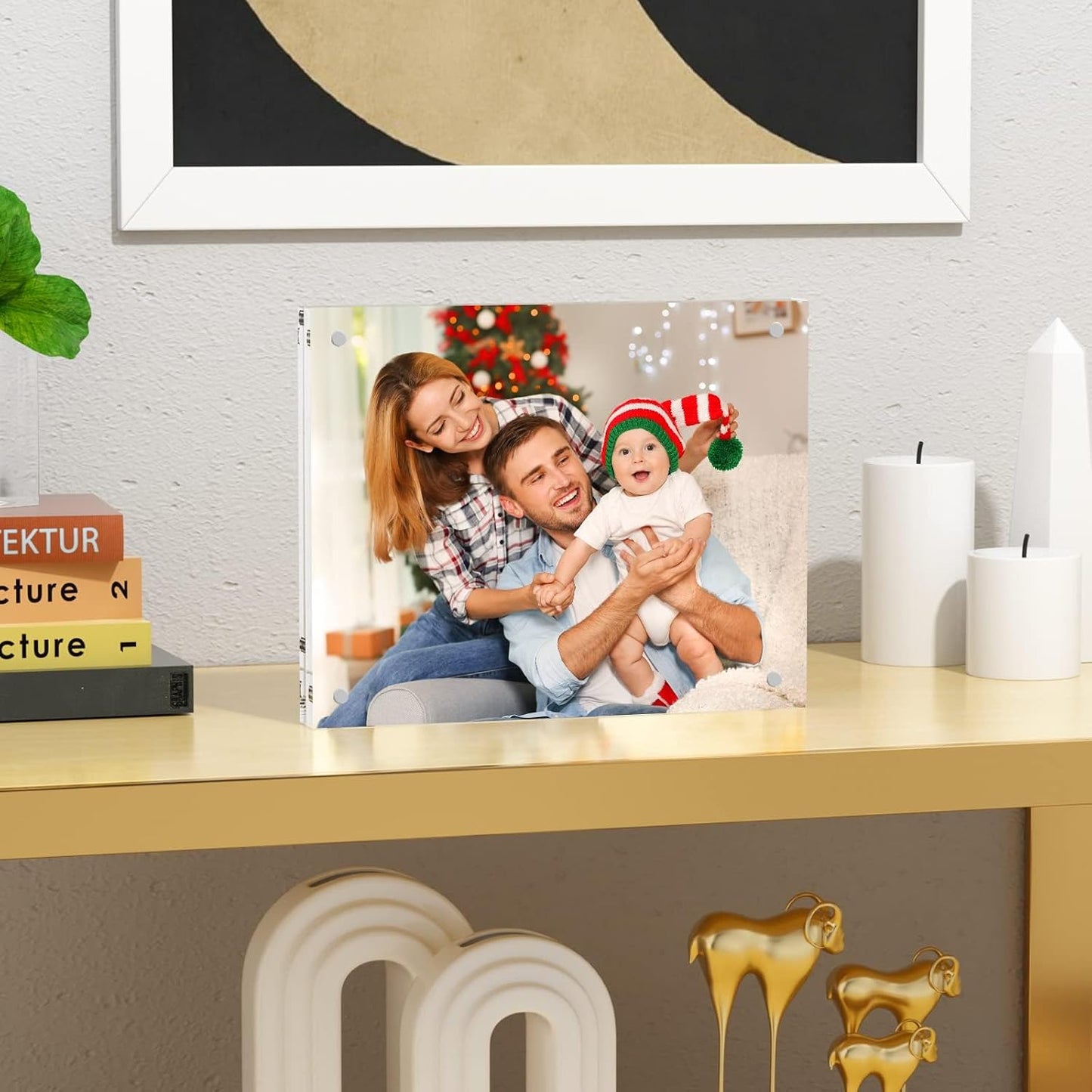 NIUBEE 8.5x11 Picture Frame, Clear Certificate Document Photo Frame | Shatterproof &Safe, 95% High Transparency, UV