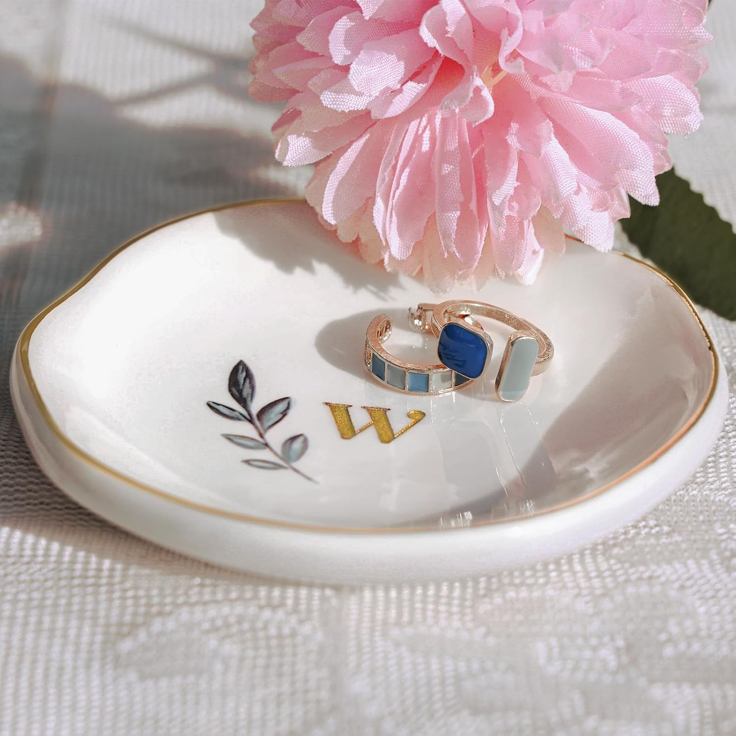 Initial Jewelry Tray for Rings / A