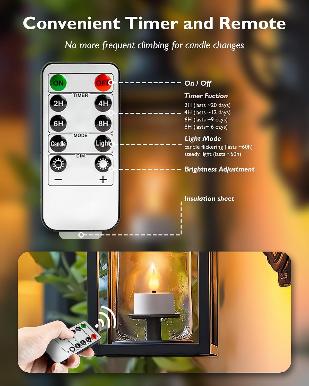 Homemory 12-Pack Rechargeable Tea Light Candles with Remote, 2/4/6/8H Timer | Flameless Flickering Battery Operated LED