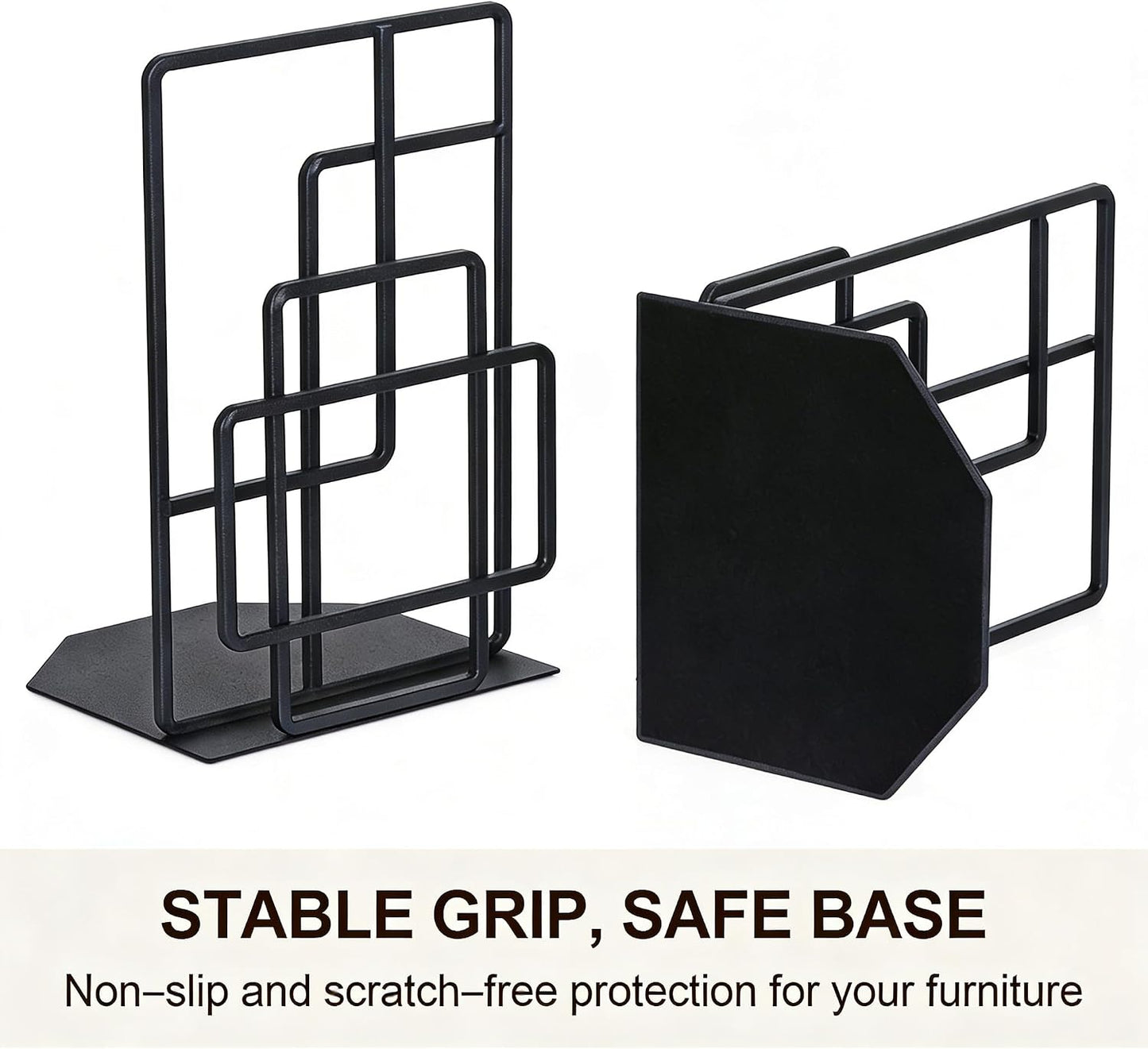 Decorative Bookends / Book Ends Heavy Duty / Black