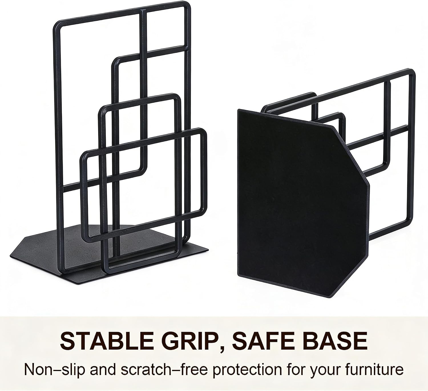 Decorative Bookends / Book Ends Heavy Duty / Black