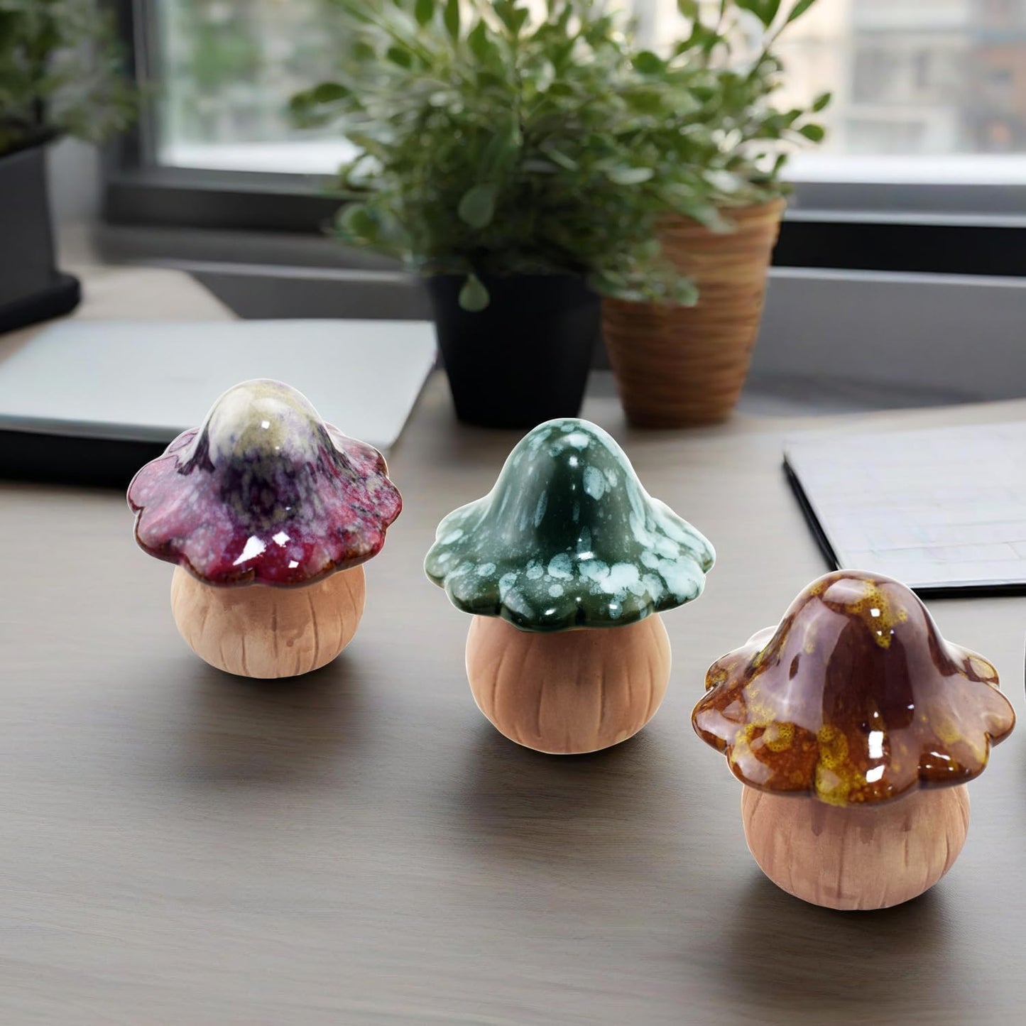 Flower Pot / Indoor and Outdoor Statue Home Office Desk Decoration / Set of 3