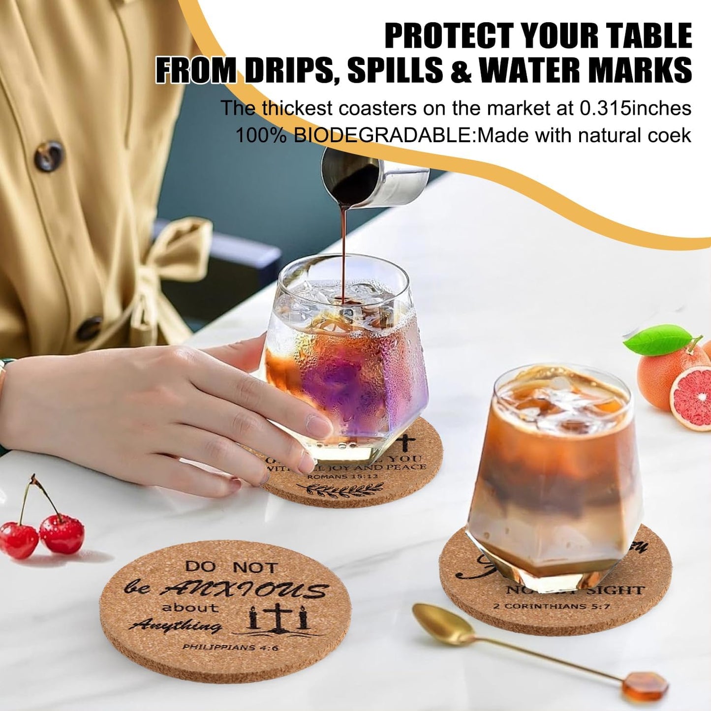 Bible Verses Heat Resistant Furniture / Natural / Set of 50
