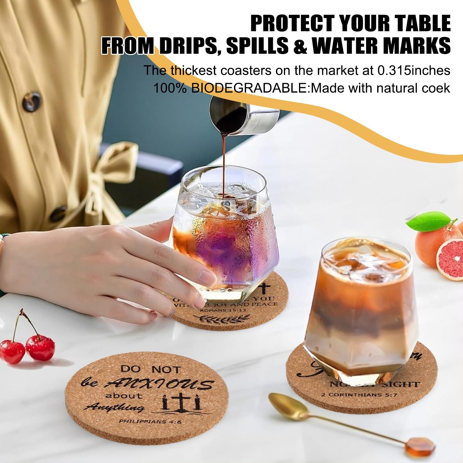 Bible Verses Heat Resistant Furniture / Natural / Set of 50