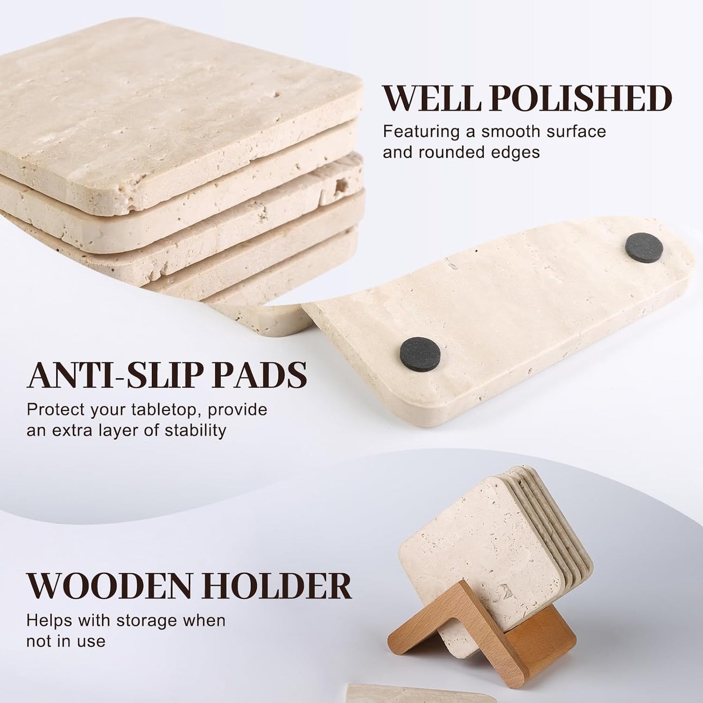 Holder for Drinks / Beige / Set of 5