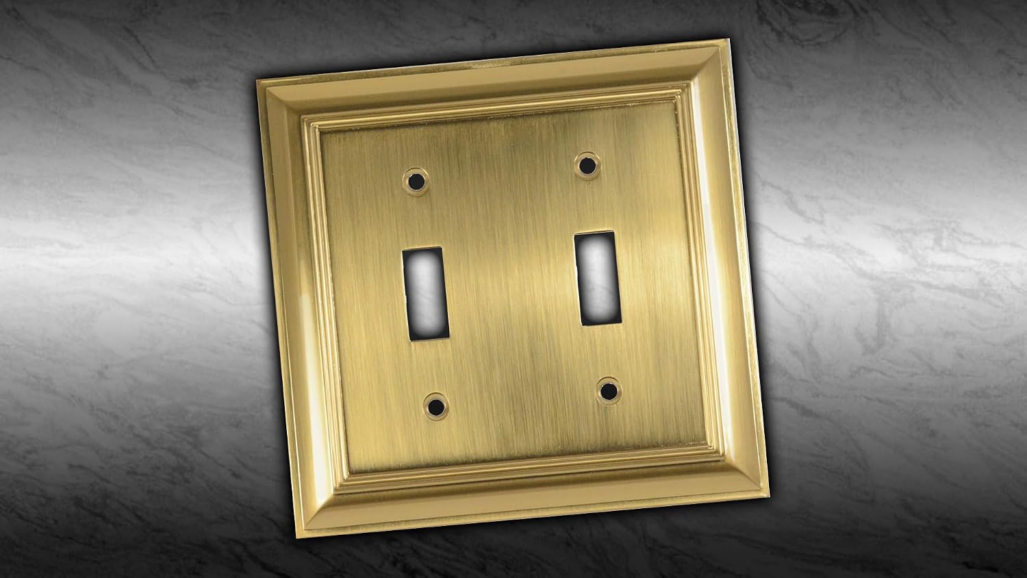 Cool Knobs and Pulls (CKP) Impressions Collection, 31193 Decorative Double Toggle Wall Plate/Outlet Cover, Long Lasting