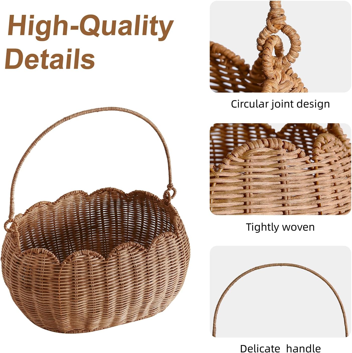 Hand Woven Basket / Rattan / Natural
