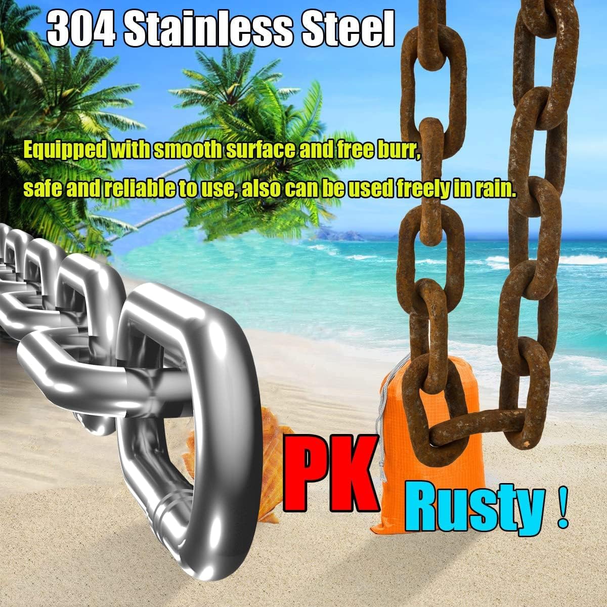 Metal Chain Link Chain Small 1/ Light Duty Chain Utility Chain Jack Chain / 1/8in-13ft / 13 Inch