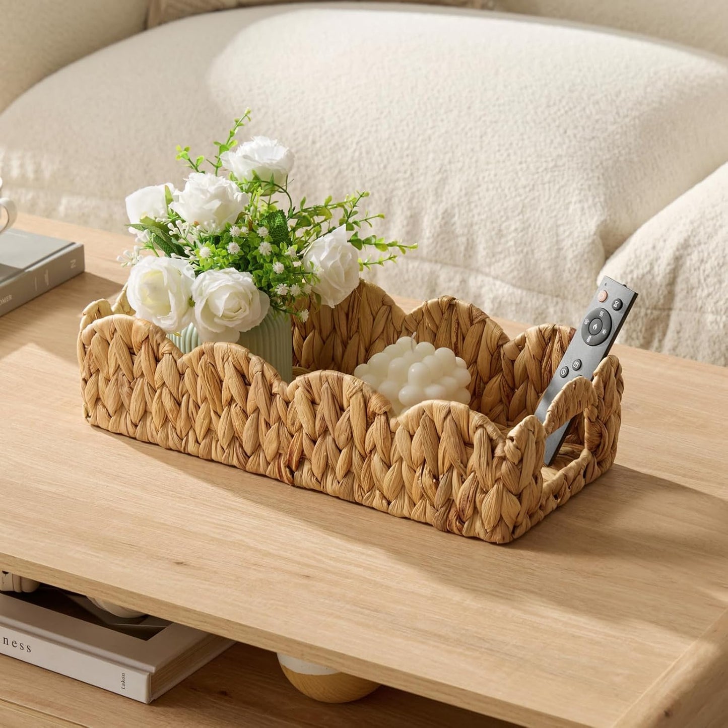 Scalloped Baskets / Toilet Paper Basket / Set of 2