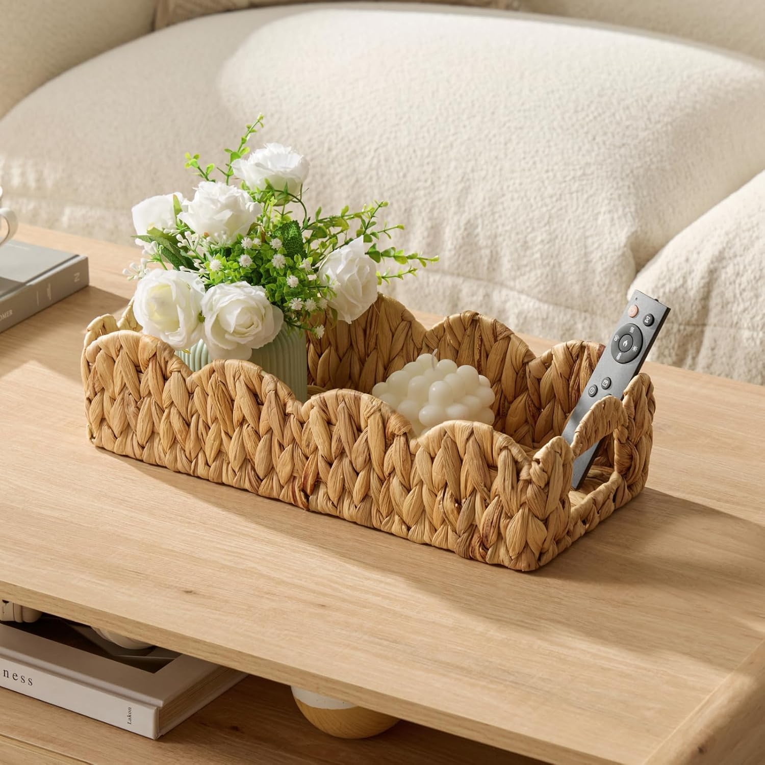 Scalloped Baskets / Toilet Paper Basket / Set of 2