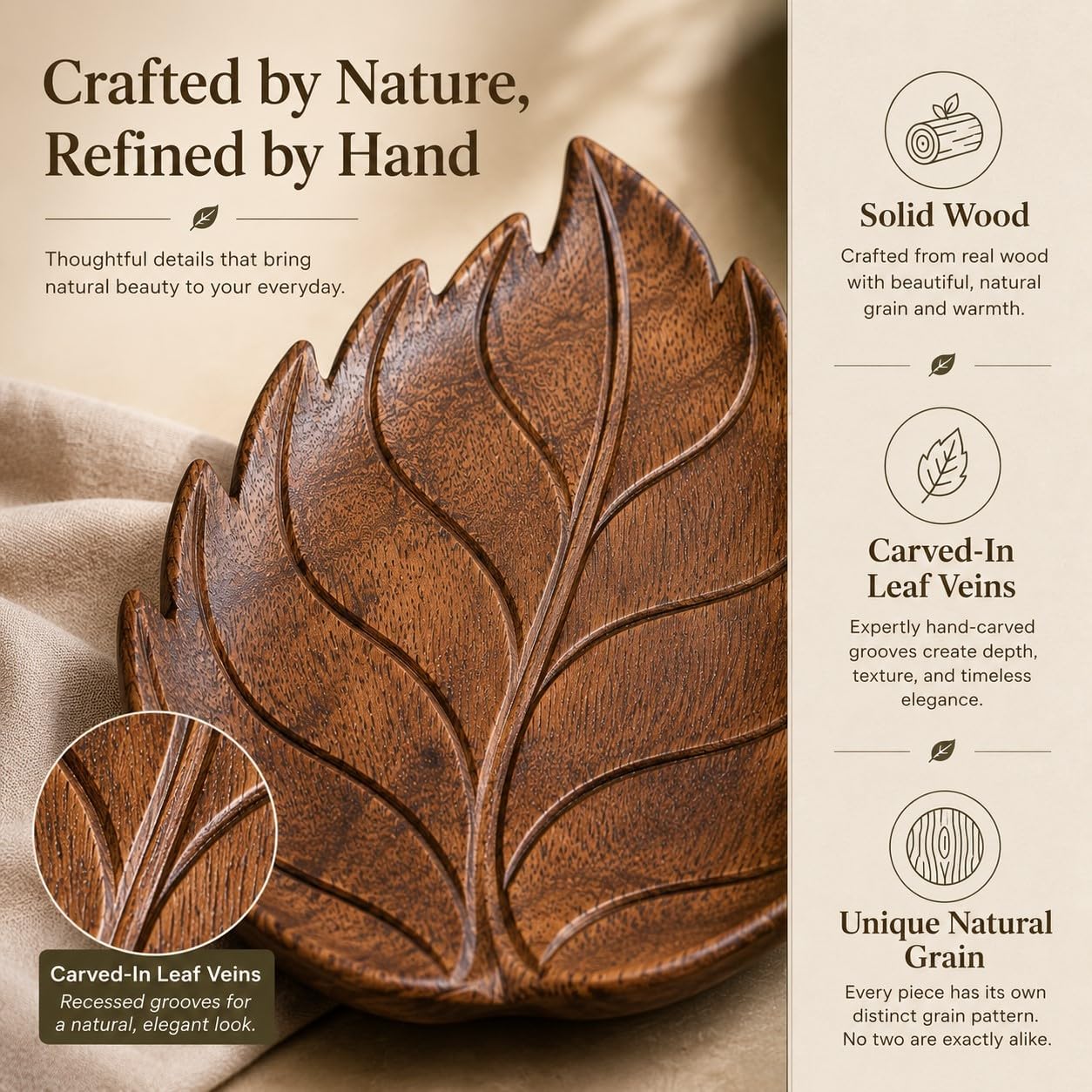 Wooden Leaf Tray / Leaves