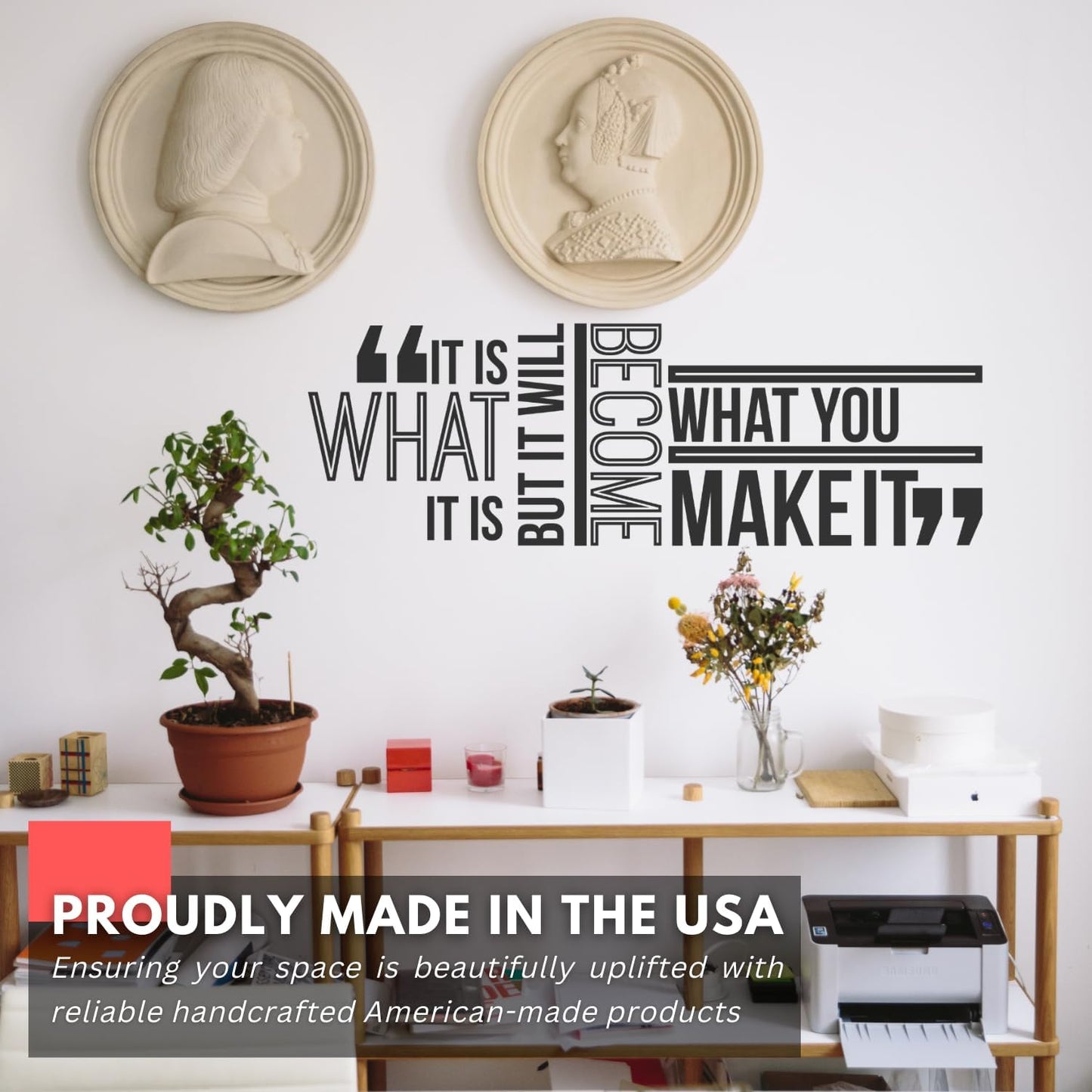 Motivational Wall Sticker / Black / 42 x 14