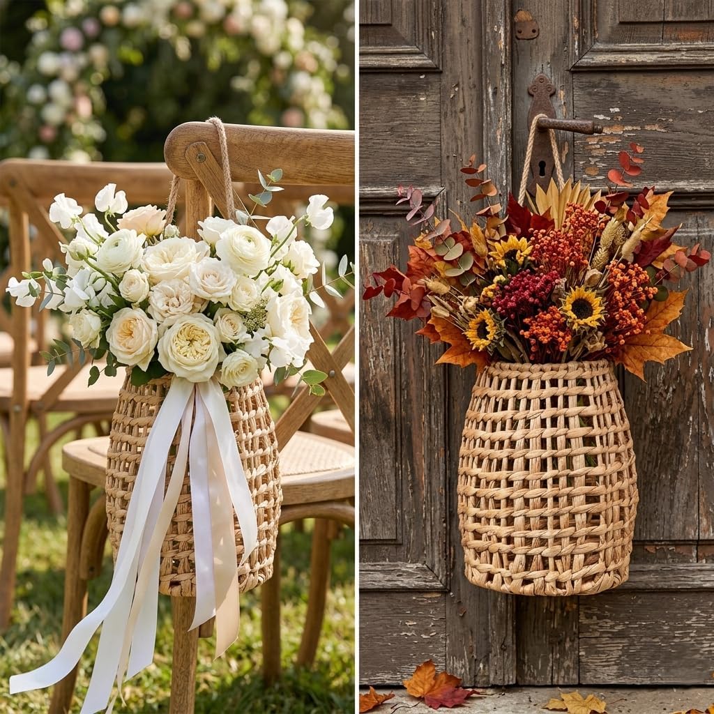 Water Hyacinth Woven Hanging Basket / Color1