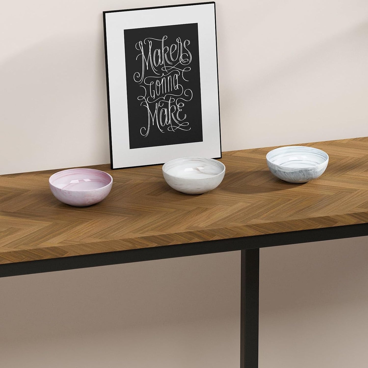 Modern Home Decor Centerpiece Key Bowl / 6.1 Inches / Pink