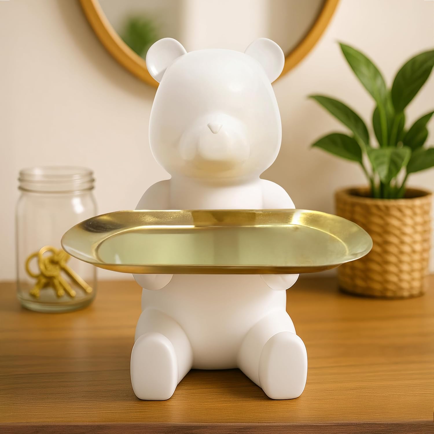 Decorative Tray / Key Bowl Key Dish / Matte White