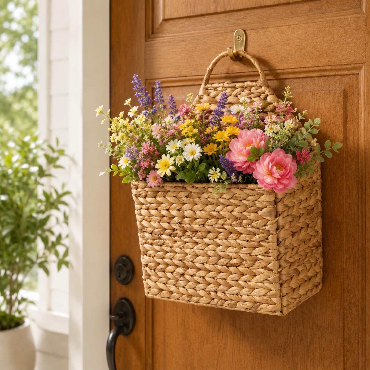 Flat Back Woven Storage Organizer for Mail