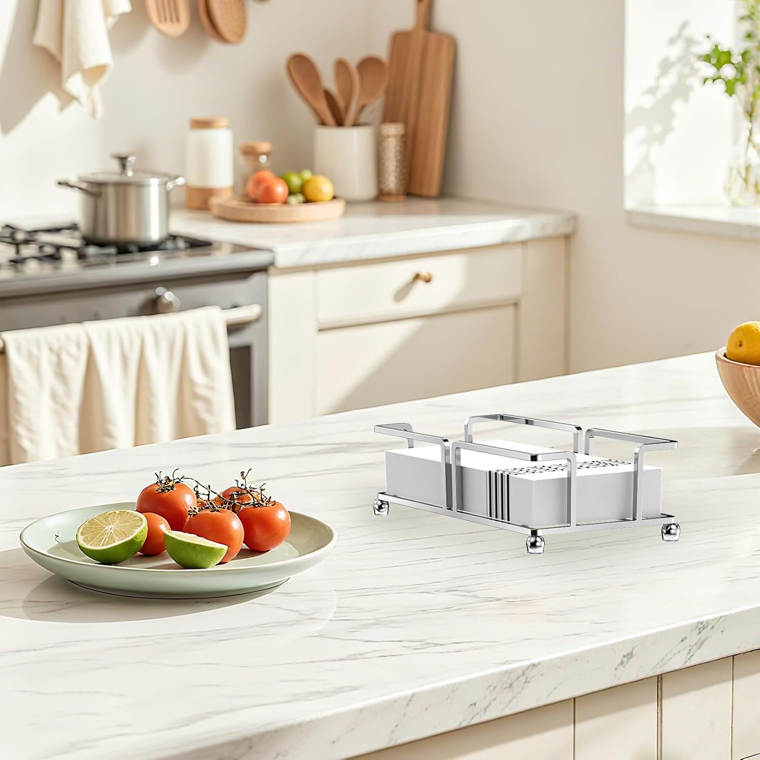 Bathroom Napkin Holder Bathroom Paper Towel Holder Bathroom Guest Towel Holder Tray / Chrome