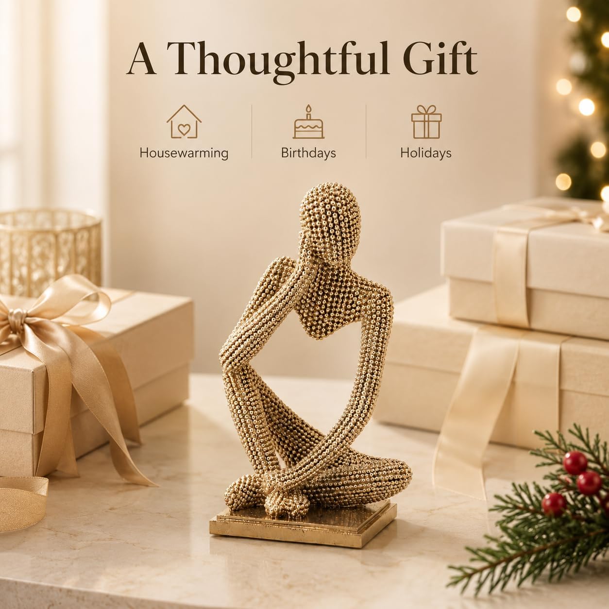 Modern Aesthetic Figurine / Right / Gold