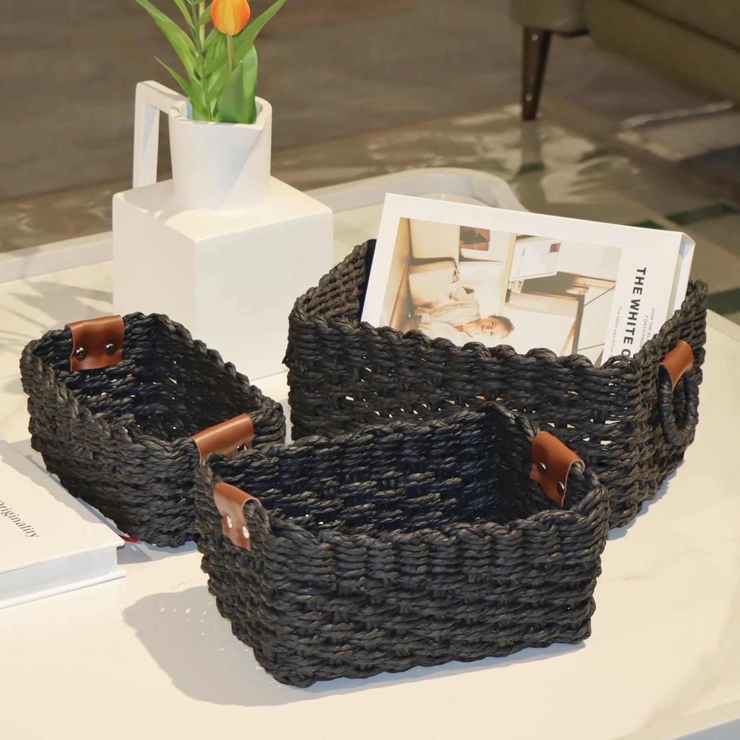 woven Little basket / Black