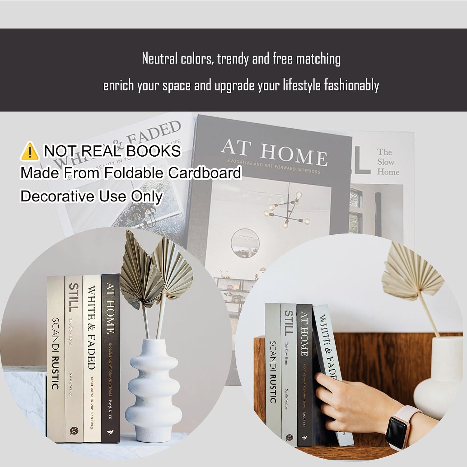 Faux Decorative Books / Fake Hollow Books Stack