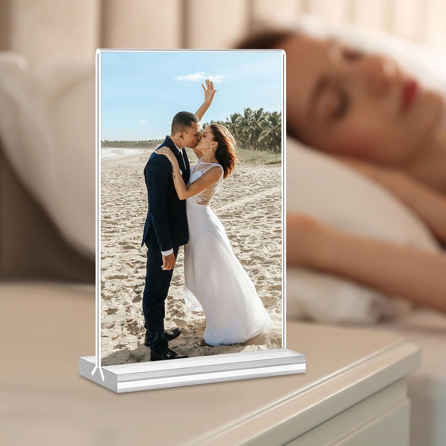 Acrylic Sign Holder / 4 x 6 / Vertical / Clear / Set of 24