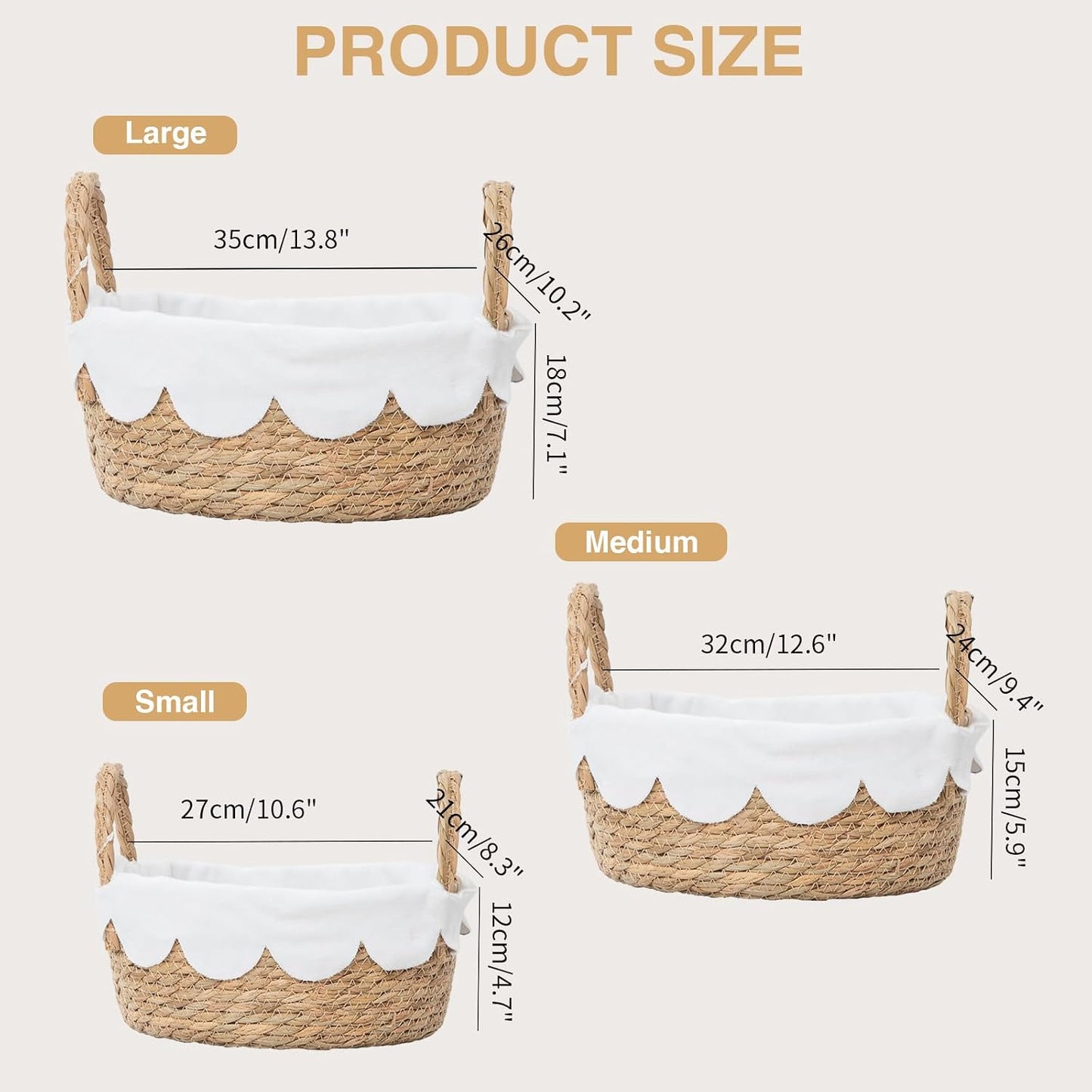 Handmade Seagrass Wicker Storage Basket