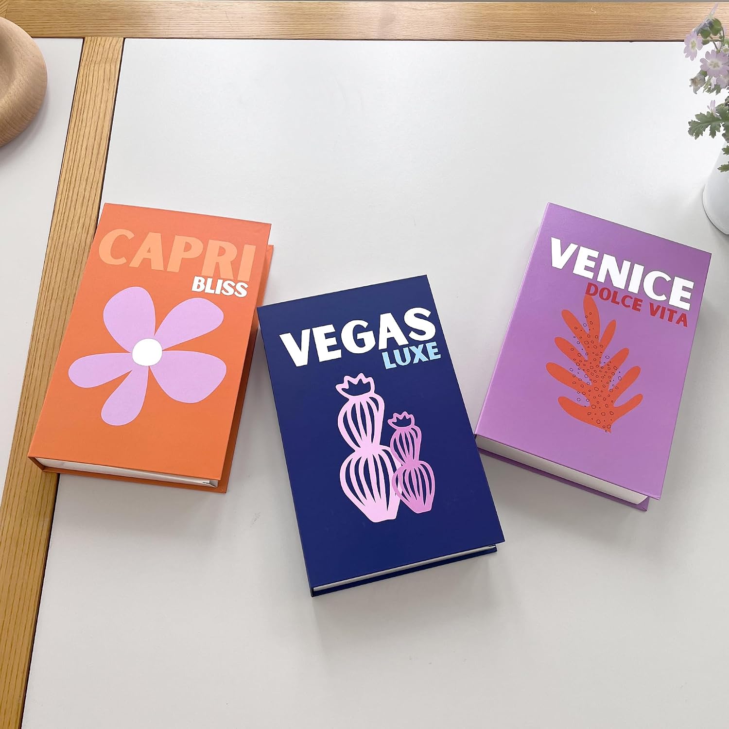 Faux Books Set Colorful Home Decor / K2 / Set of 3