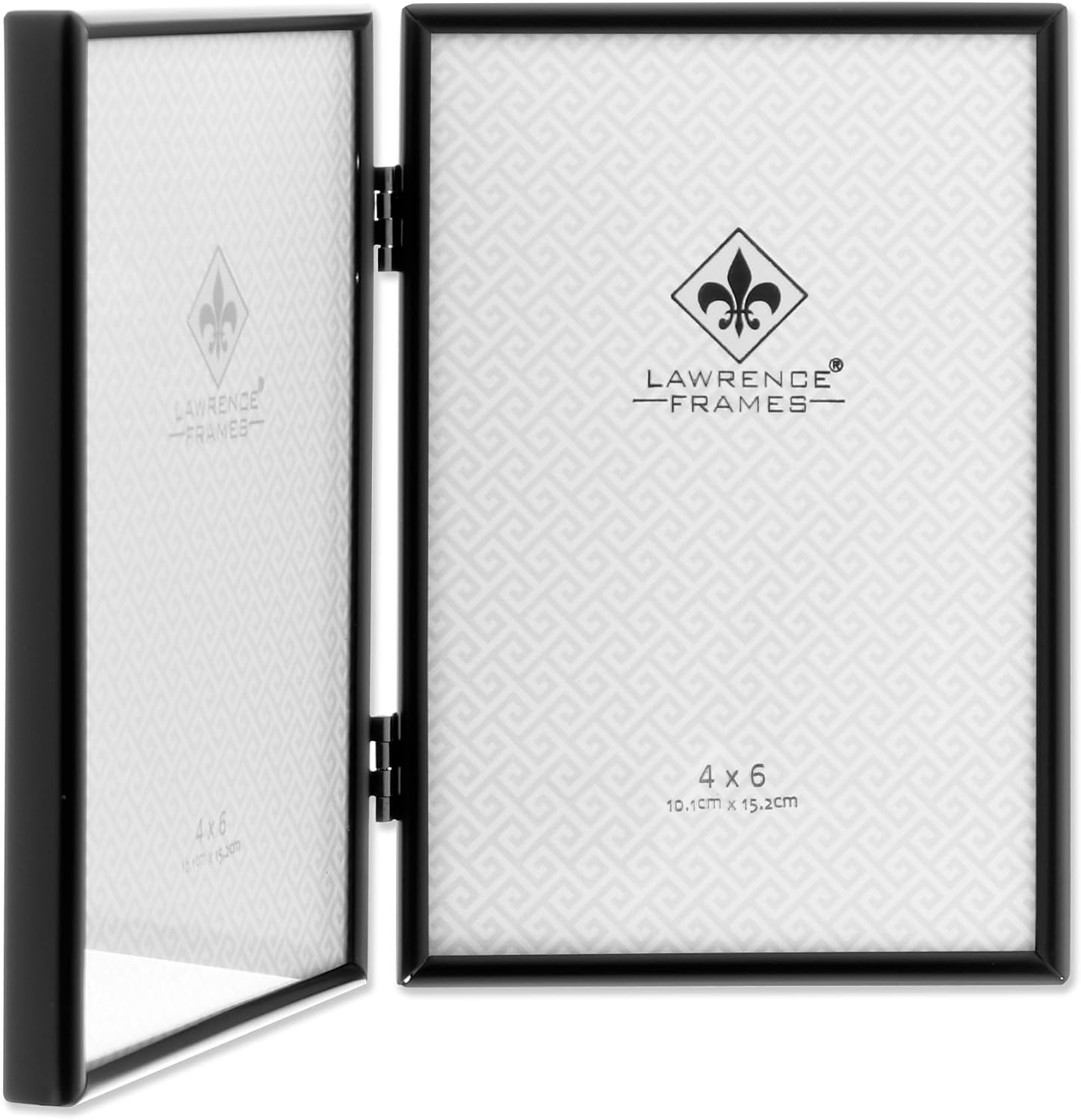Lawrence Frames Metal Frame, Simply, Black, 4x6 Double