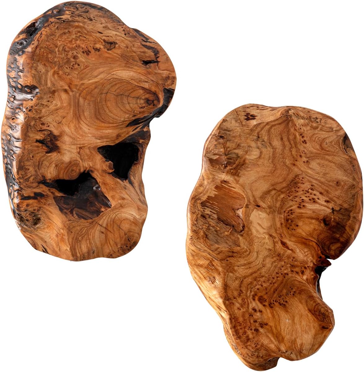Cedar Wood Live Edge Wall Vases / Natural / Set of 2