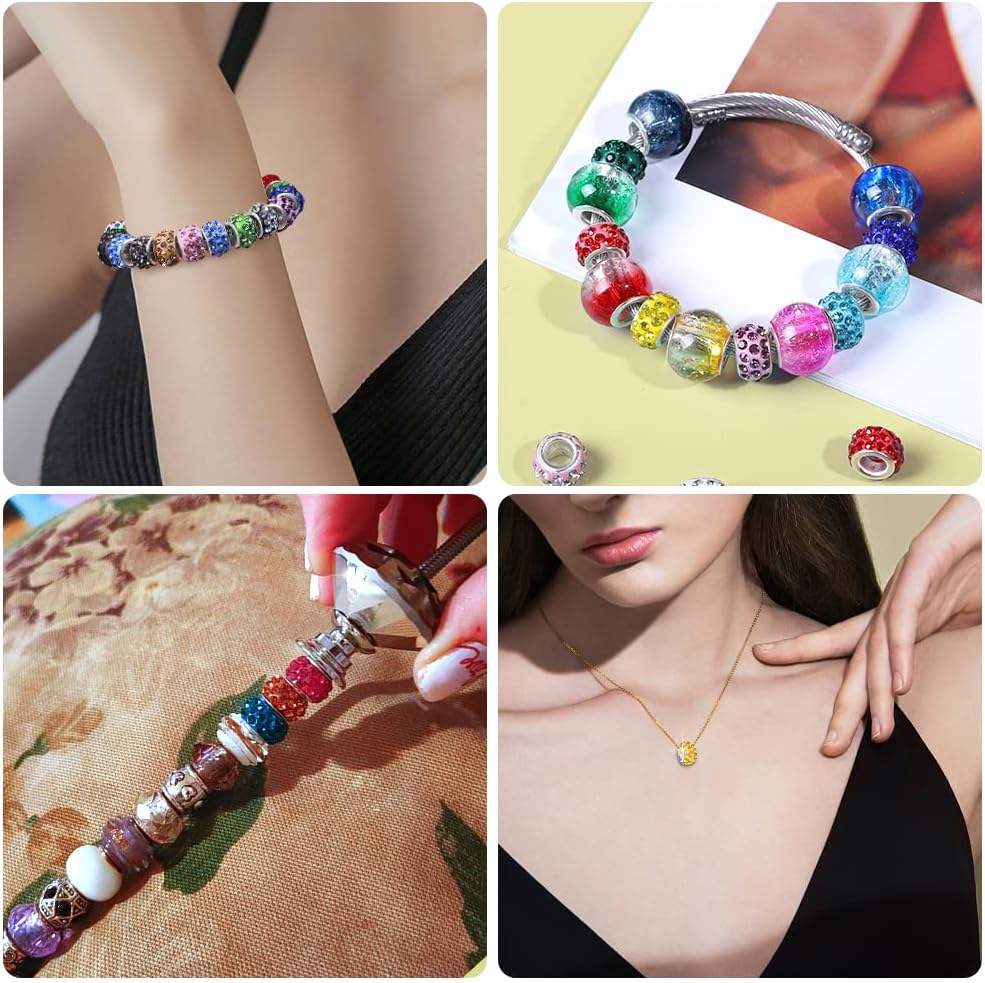 Colorful Glass Charm Beads Set / Mixed Pack By Color / Set of 216