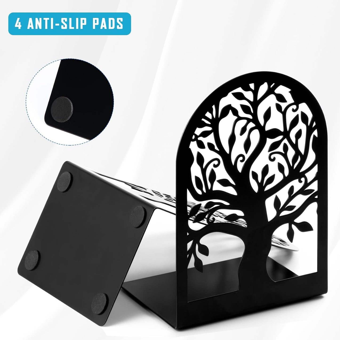 Metal Bookends / Modern Tree Book Ends Decorative