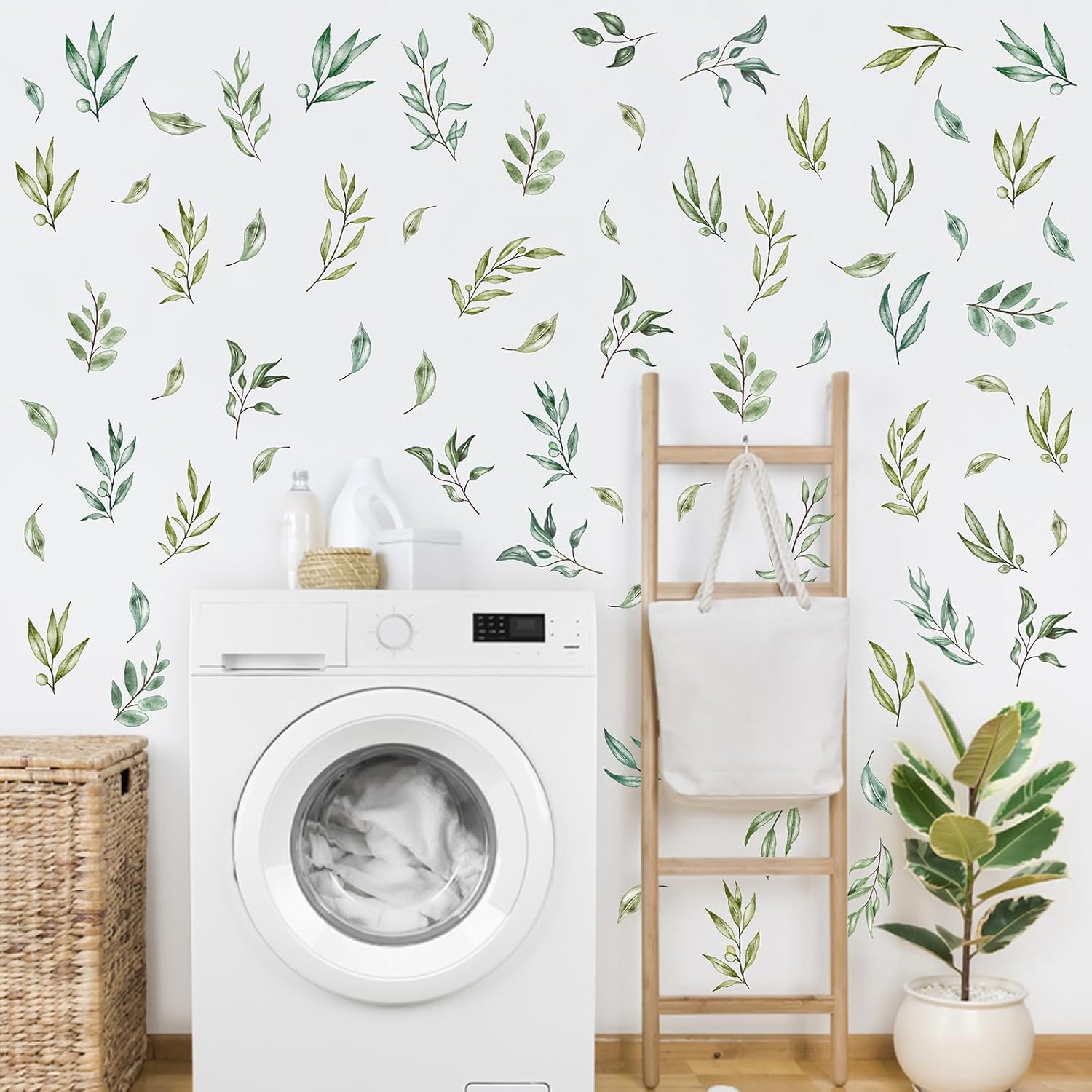 Wall Stickers Green Tree Leaf Wall Stickers Boho Leaf Decal Modern Leaves Wall Decals / Green Leaves
